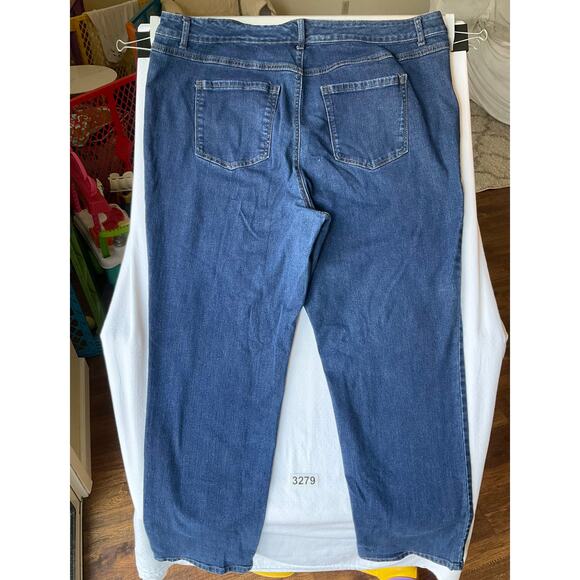 Terra & Sky Women Denim Straight Leg Jeans Size 20W, Blue - Picture 10 of 10